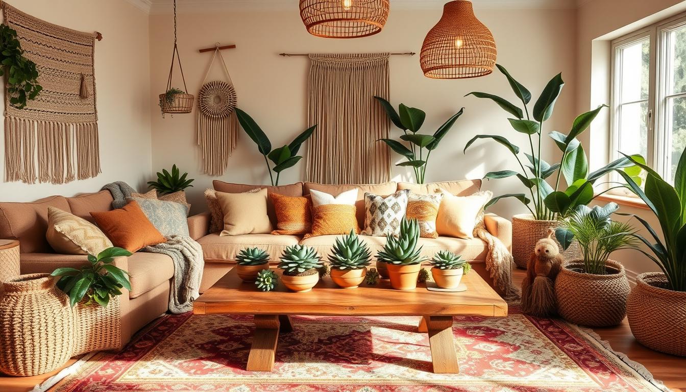 Boho Living Room Decor Ideas for a Cozy Casual Home Found the prettiest boho