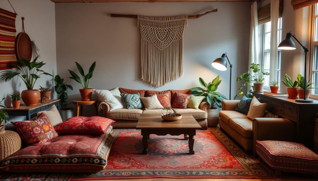 boho living room decor