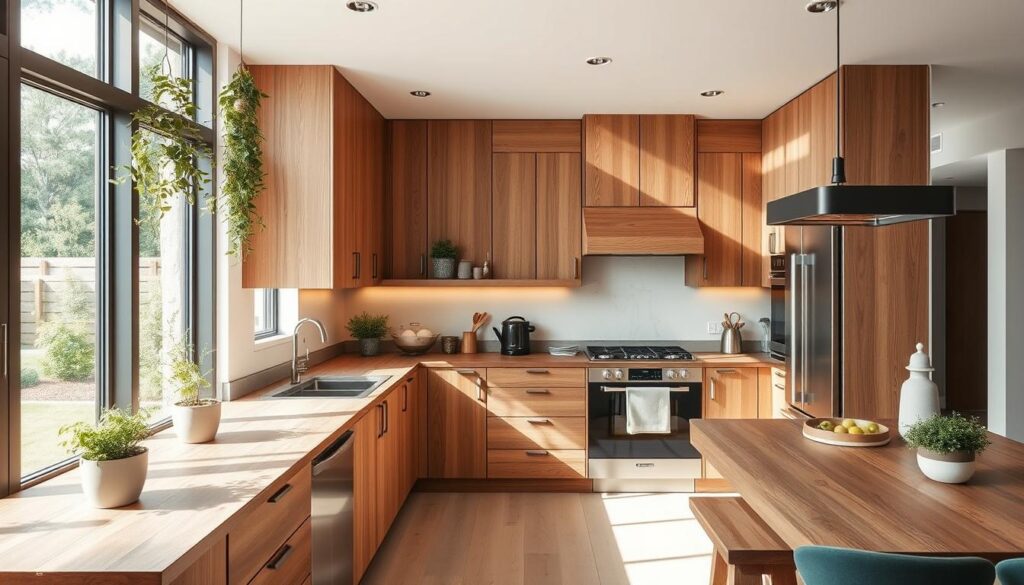 natural wood accents