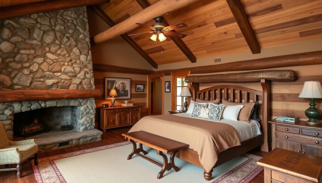 rustic master bedroom